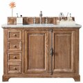 James Martin Vanities Providence 48in Single Vanity, Driftwood w/ 3 CM Arctic Fall Solid Surface Top 238-105-5211-3AF